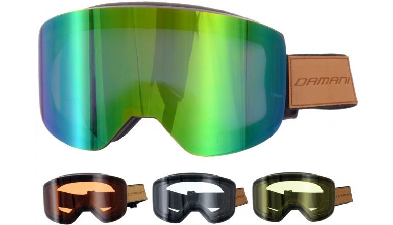 Magnetické brýle Damani GA03 - REVO sklo zelené + rozjasňujíci sklo